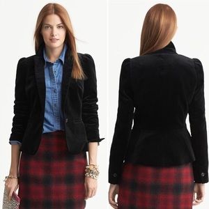 Banana Republic sz 8 velvet blazer peplum